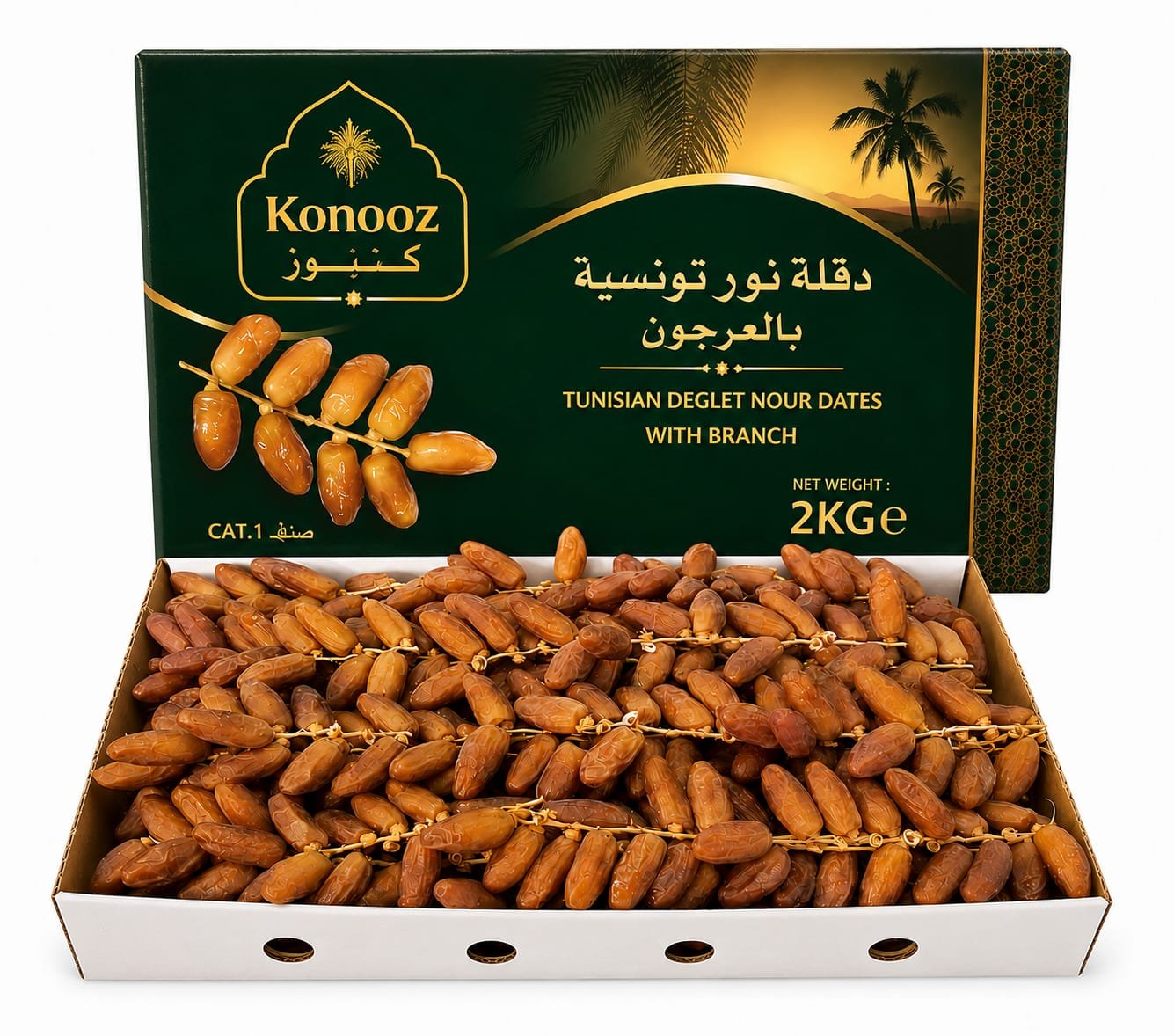 Konooz Deglet Noor branched 2kg export box