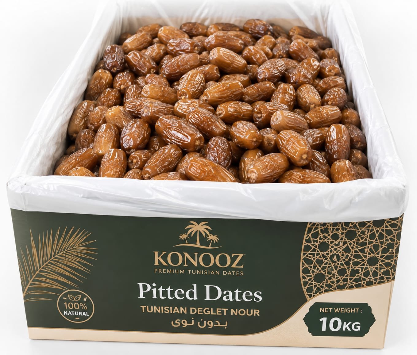Konooz pitted Deglet Noor 10kg bulk carton